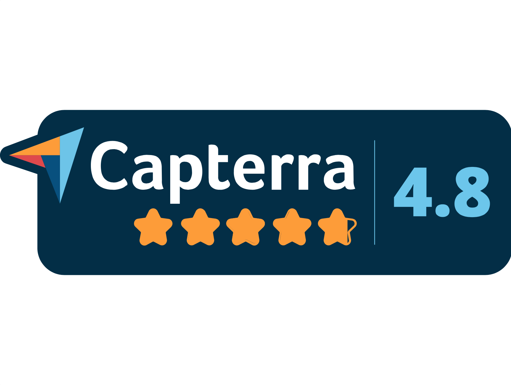 Capterra 4.8 stars